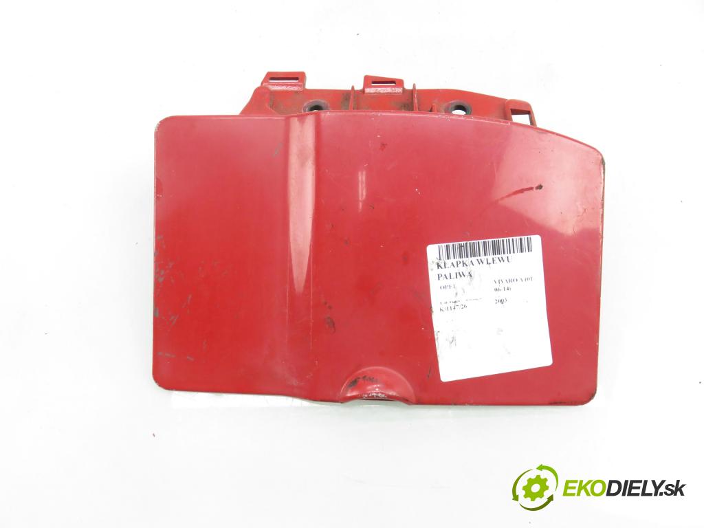 OPEL VIVARO A Autobus (X83) BUS 2003 74,00 1.9 CDTI 101 - F9Q 760 1870,00 Dvierka nádrže paliva 8200030800 ; 91166211 (Kľučka dverí ostatné)