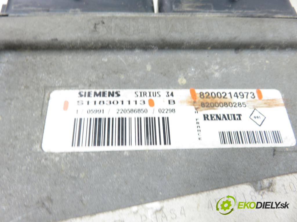 RENAULT SCENIC I (JA0/1_) MINIVAN 2002 79,00 1.6 - K4M 706 1598,00 řídící jednotka motora 8200214973 ; S118301113