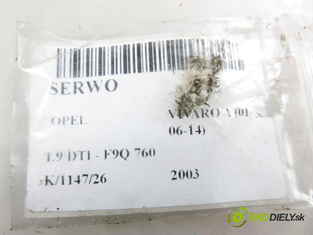 OPEL VIVARO A Autobus (X83) BUS 2003 74,00 1.9 DTI - F9Q 760 1870,00 Posilovač 8200003516 ; 91165929 (Servočerpadlo)