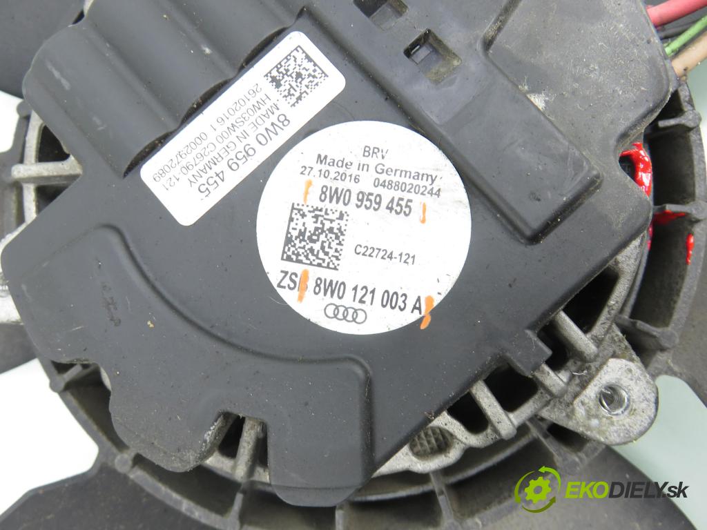 AUDI A4 Avant (8W5, B9) KOMBI 2016 110,00 2.0 TDI - DEUA 1968,00 Ventilátor chladič klíma/voda 8W0959455 ; 8W0121003A