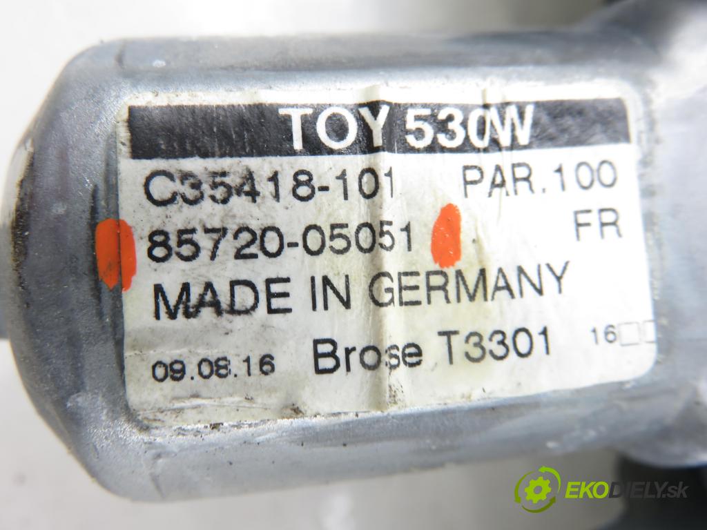 TOYOTA AVENSIS sedan (_T27_) SEDAN 2016 105,00 2.0 D-4D (WWT271_) - 2WW 1995,00 Mechanizmus okien 8572005051 ; 8570202020 ; 961919101