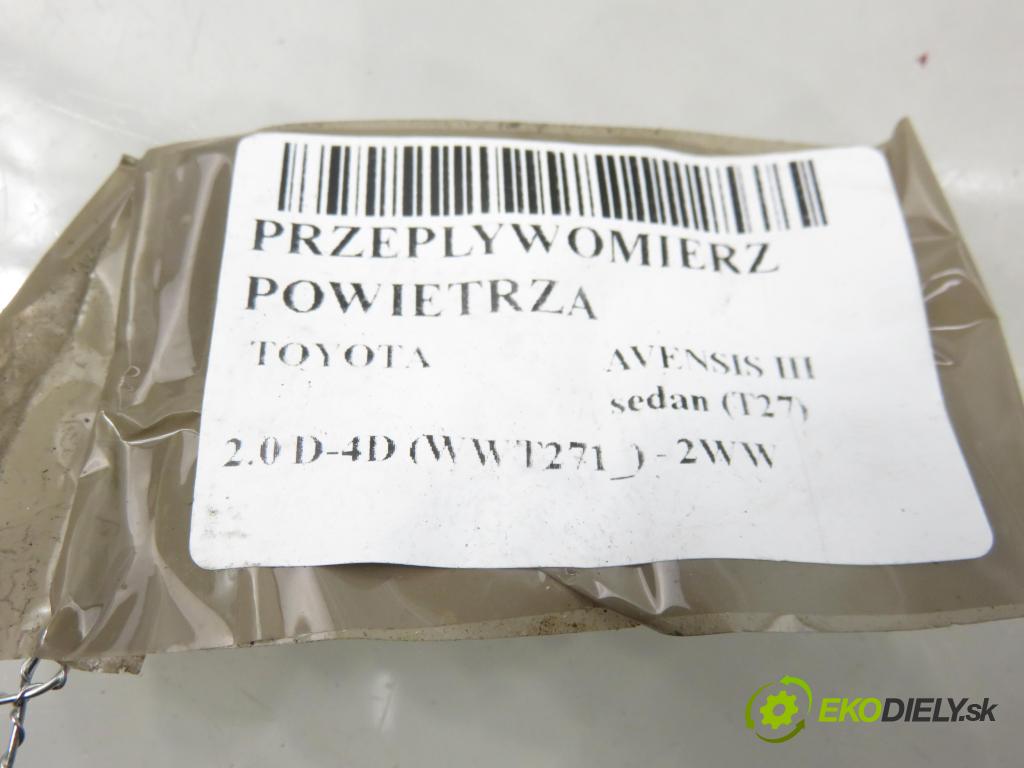 TOYOTA AVENSIS sedan (_T27_) SEDAN 2016 105,00 2.0 D-4D (WWT271_) - 2WW 1995,00 váha vzduchu vzduchu 0281006092 ; 8506408