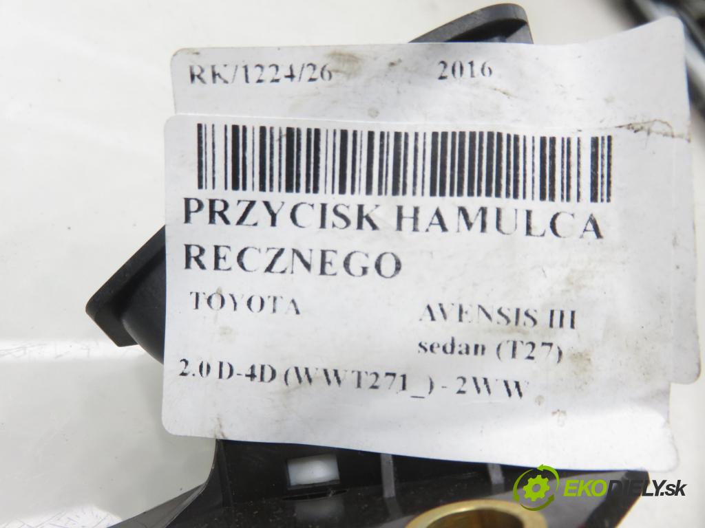TOYOTA AVENSIS sedan (_T27_) SEDAN 2016 105,00 2.0 D-4D (WWT271_) - 2WW 1995,00 vypínač brzdy MANUÁLNY: 8439005030