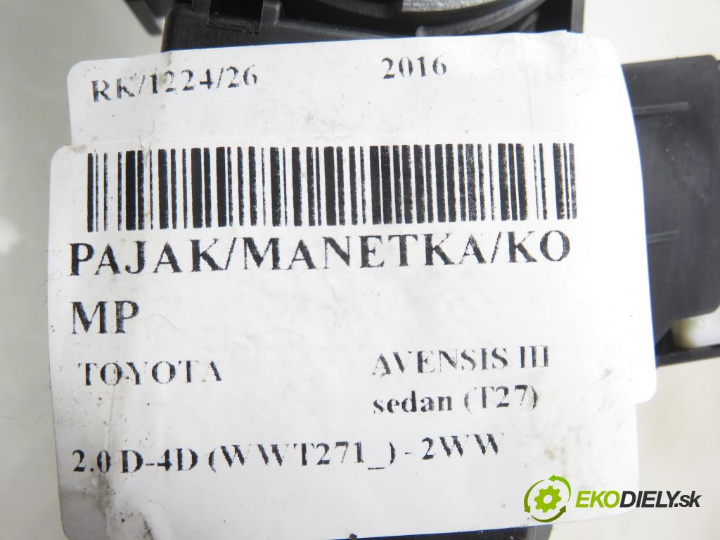 TOYOTA AVENSIS sedan (_T27_) SEDAN 2016 105,00 2.0 D-4D (WWT271_) - 2WW 1995,00 páčka/prepínač 0519017F373