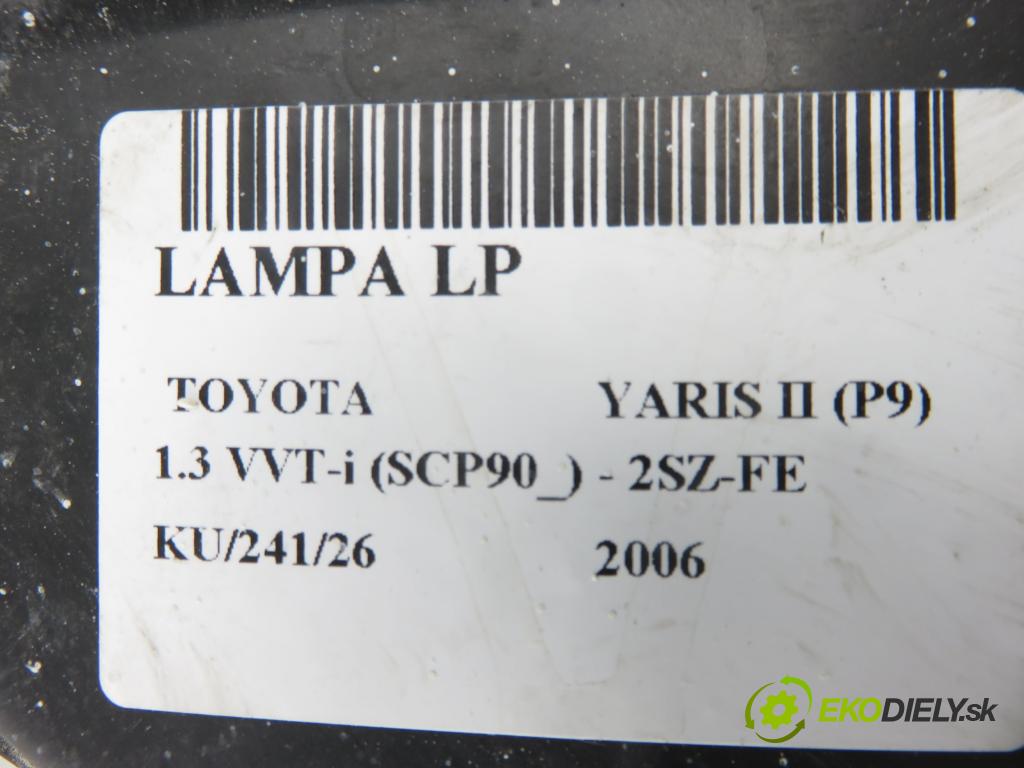 TOYOTA YARIS (_P9_) HB 2006 64,00 1.3 VVT-i (SCP90_) - 2SZ-FE 1298,00 Svetlo LP 811500D120 ; 89900737
