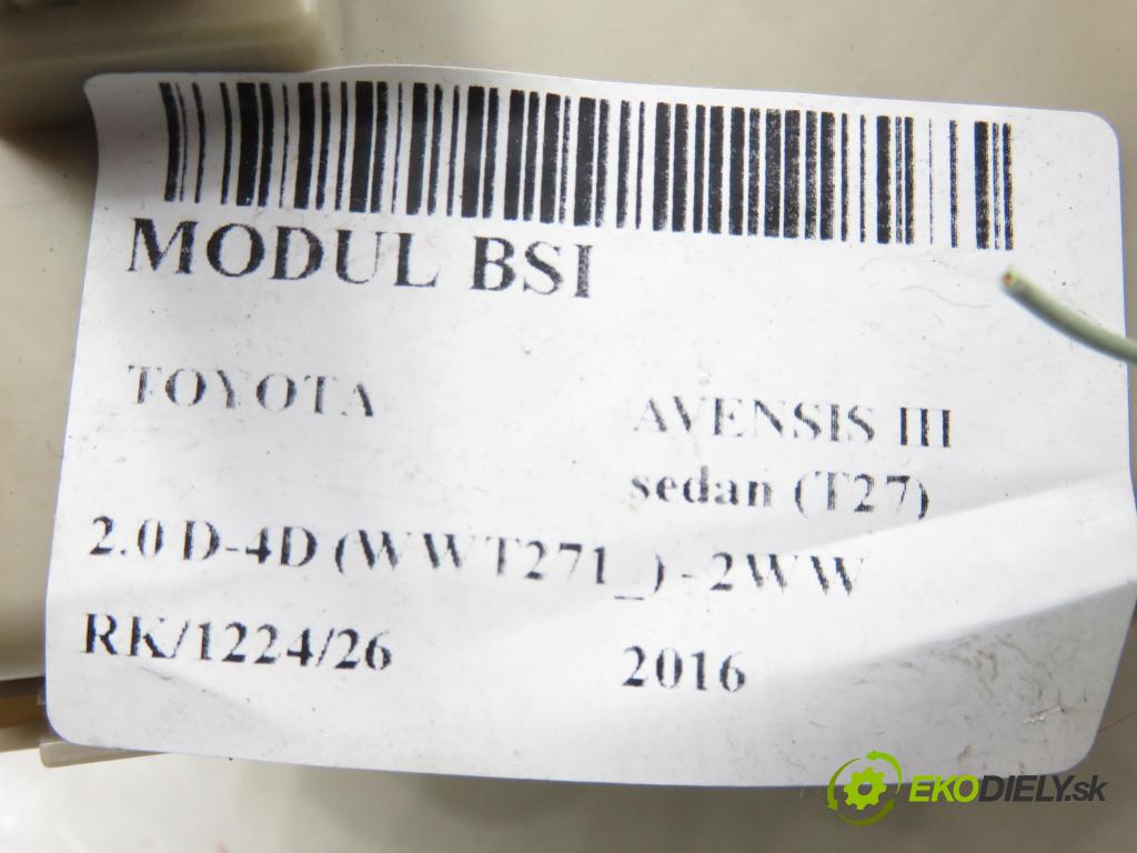 TOYOTA AVENSIS sedan (_T27_) SEDAN 2016 105,00 2.0 D-4D (WWT271_) - 2WW 1995,00 MODUL BSI 8273005J60