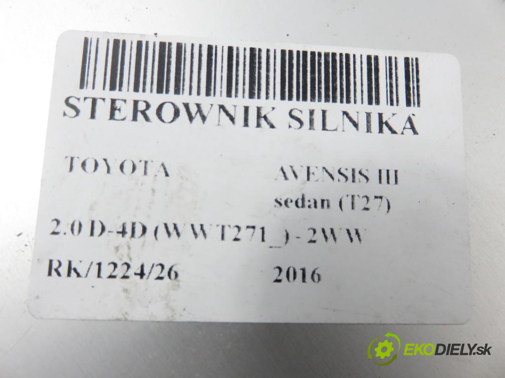 TOYOTA AVENSIS sedan (_T27_) SEDAN 2016 105,00 2.0 D-4D (WWT271_) - 2WW 1995,00 Riadiaca jednotka Motor 0281033210 ; 8966105G40