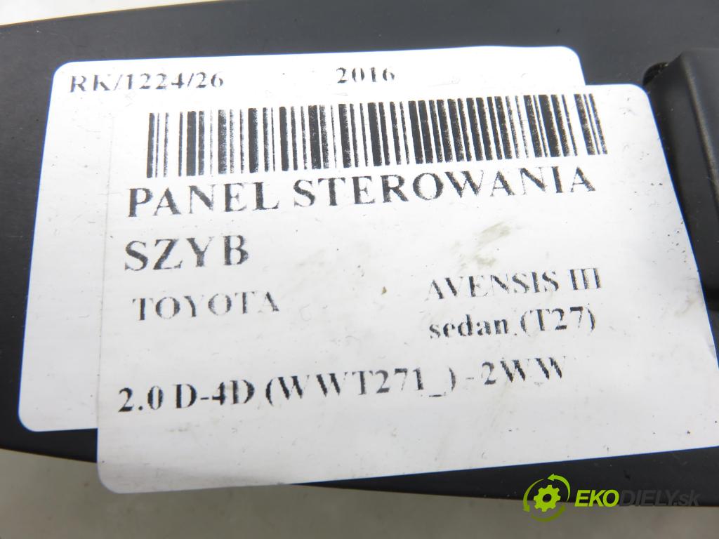 TOYOTA AVENSIS sedan (_T27_) SEDAN 2016 105,00 2.0 D-4D (WWT271_) - 2WW 1995,00 Panel ovládania okien 8404005090