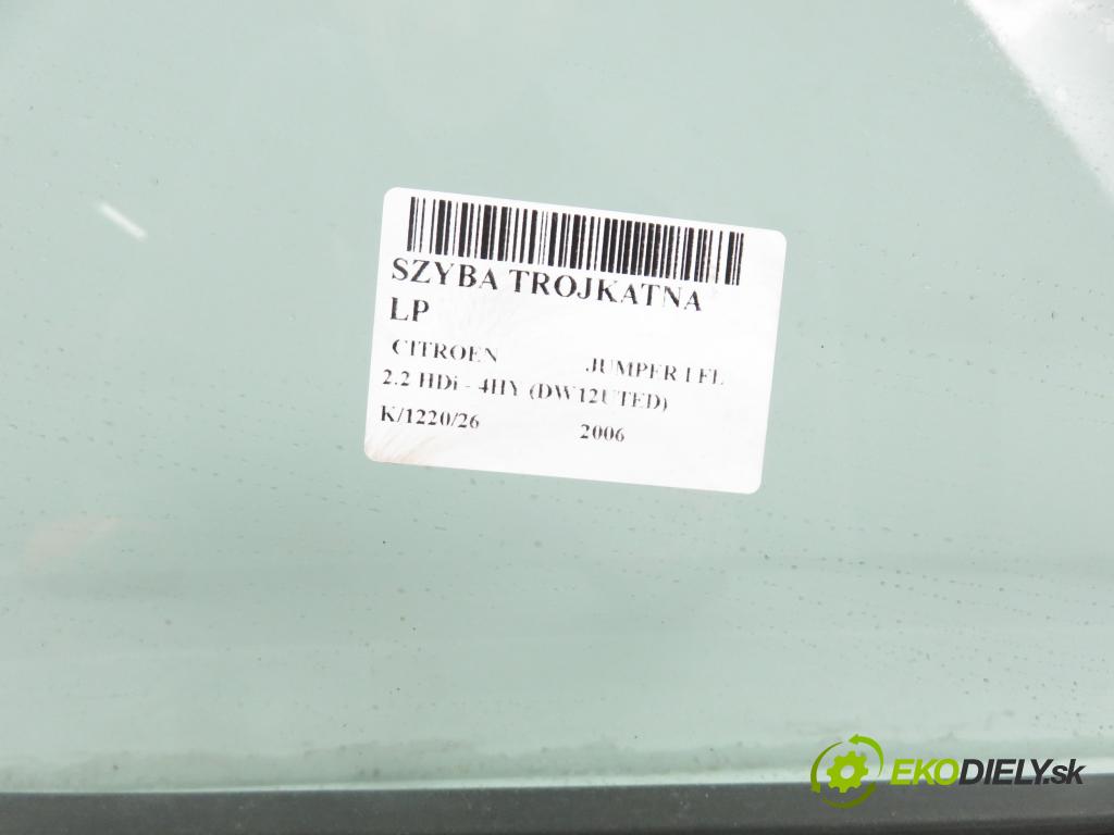 CITROEN JUMPER Skrzynia (244) FURGON 2006 74,00 2.2 HDi 8V 101 2179,00 Okno TROJUHOLNÍKÝ LP