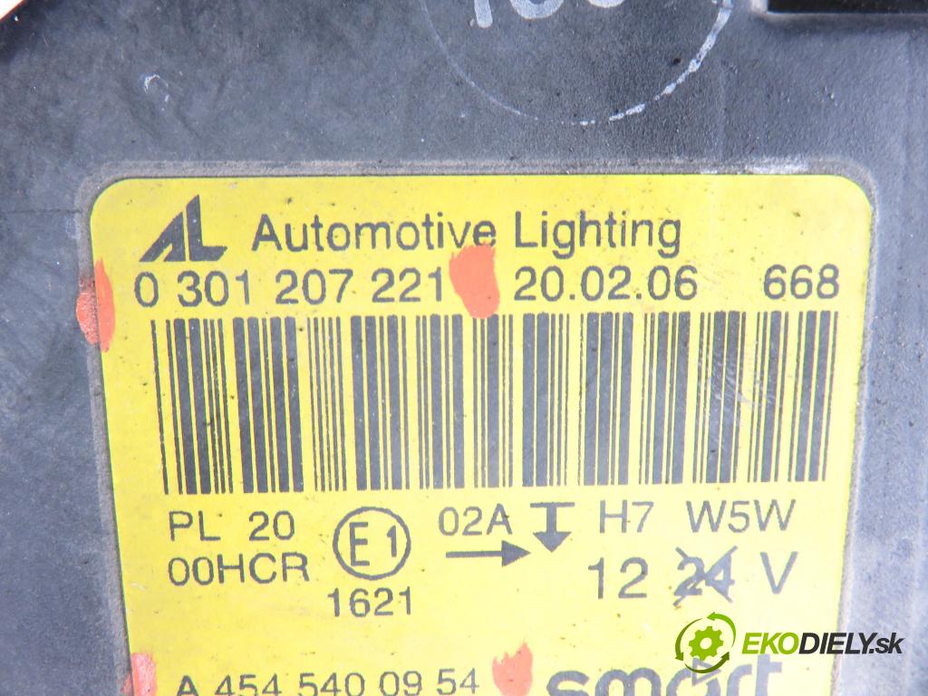 SMART FORFOUR (454) HB 2006 70,00 1.5 CDI (454.001) - OM 639.939 1493,00 Svetlo LP A4545400954 ; 0301207221
