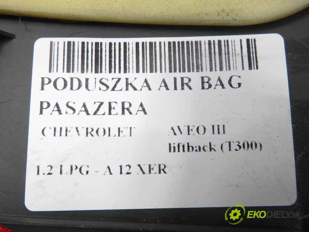 CHEVROLET AVEO liftback (T300) HB 2012 63,00 1.2 LPG - A 12 XER 1229,00 AirBag air BAG CESTUJÍCÍ: