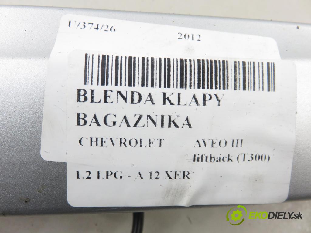 CHEVROLET AVEO liftback (T300) HB 2012 63,00 1.2 LPG - A 12 XER 1229,00 Zadné čelo dverí kufor 95051356