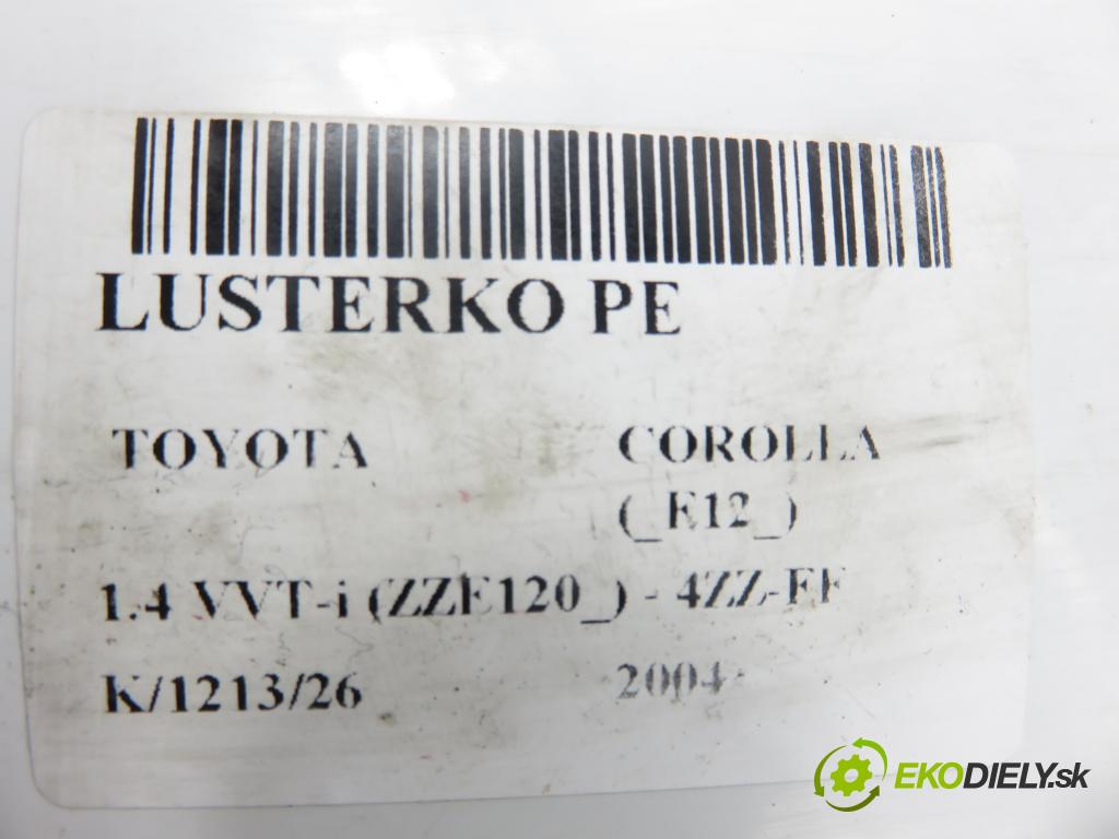 TOYOTA COROLLA (_E12_) HB 2004 71,00 1.4 VVT-i 97 (ZZE120) - 4ZZ-FE 1398,00 Spätné zrkadlo