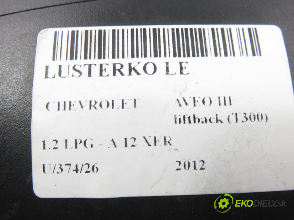 CHEVROLET AVEO liftback (T300) HB 2012 63,00 1.2 LPG - A 12 XER 1229,00 Spätné zrkadlo