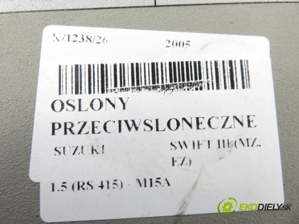 SUZUKI SWIFT III (MZ, EZ) HB 2005 75,00 1.5 (RS 415) - M15A 1490,00 kryty protislnečné