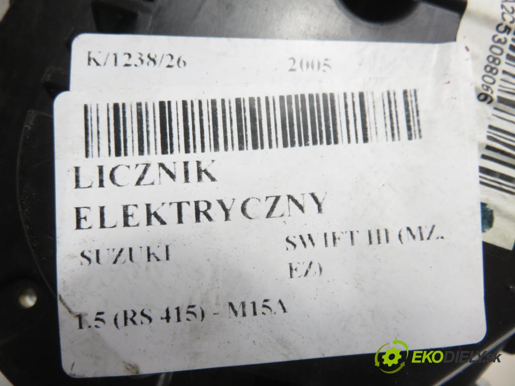 SUZUKI SWIFT III (MZ, EZ) HB 2005 75,00 1.5 (RS 415) - M15A 1490,00 prístrojovka elektrický 3410062JA0 ; 3410062J0