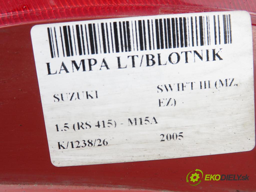 SUZUKI SWIFT III (MZ, EZ) HB 2005 75,00 1.5 (RS 415) - M15A 1490,00 světlo levé zadní P4476L
