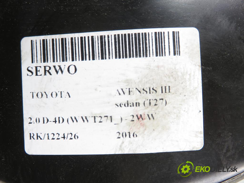 TOYOTA AVENSIS sedan (_T27_) SEDAN 2016 105,00 2.0 D-4D (WWT271_) - 2WW 1995,00 posilovač 0204829399 ; 4720005351A (Servočerpadlo)