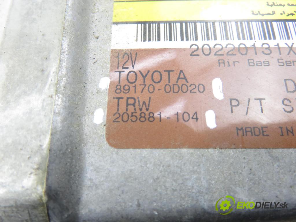 TOYOTA YARIS (_P1_) HB 2002 64,00 1.3 (SCP12_) - 2SZ-FE 1298,00 MODUL air BAG 891700D020 ; 205881104