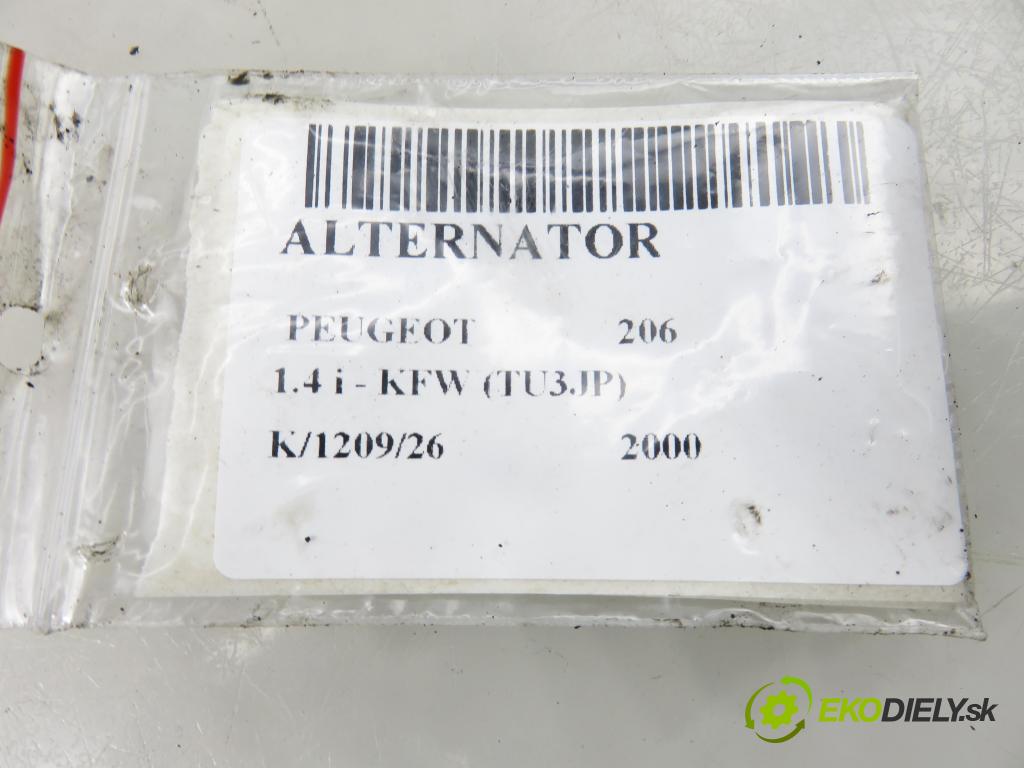 PEUGEOT 206 liftback (2A/C) HB 2000 55,00 1.4 i - KFW (TU3JP) 1360,00 Alternátor 9638275580 (Alternátor)