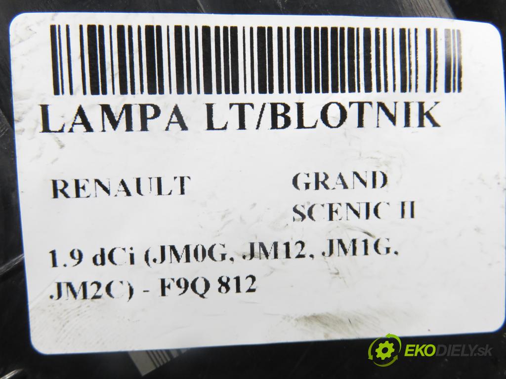 RENAULT GRAND SCENIC II (JM0/1_) MINIVAN 2004 88,00 1.9 dCi (JM0G, JM12, JM1G, JM2C) - F9Q 812 1870,00 světlo levé zadní 8200493374 ; 8200493374F