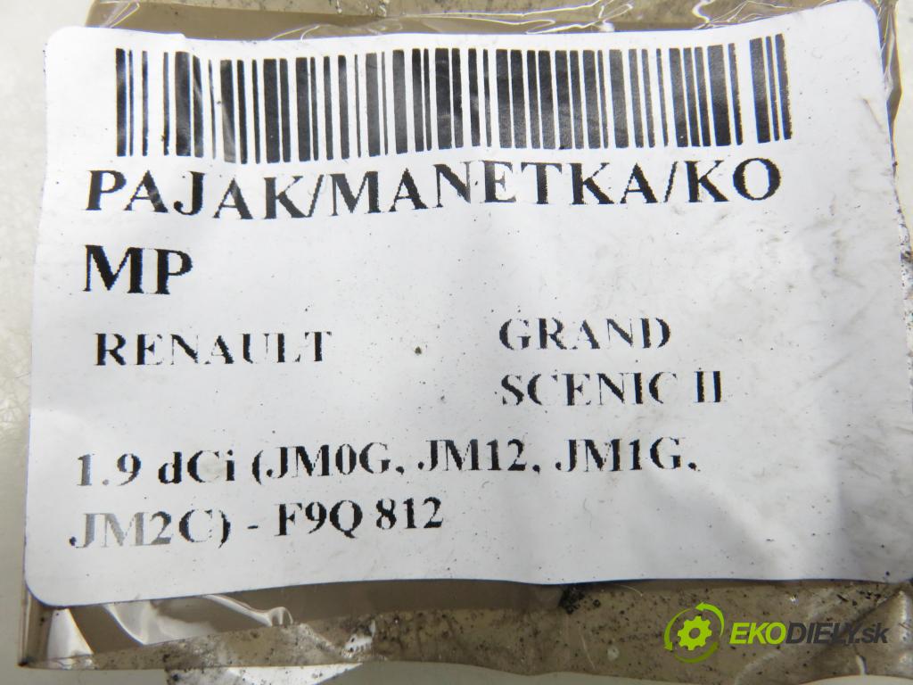 RENAULT GRAND SCENIC II (JM0/1_) MINIVAN 2004 88,00 1.9 dCi 120 - F9Q 812 1870,00 páčka/prepínač 8200127728 ; 61880052