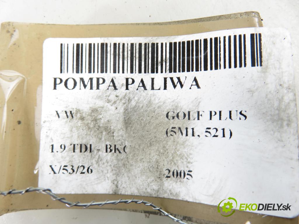 VW GOLF PLUS (5M1, 521) MINIVAN 2005 77,00 1.9 TDI - BKC 1896,00 pumpa paliva 1K0919050D ; A2C53041385