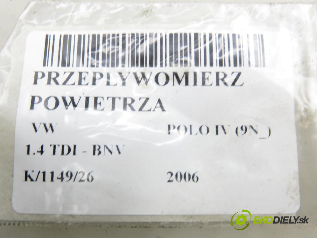 VW POLO (9N_) HB 2006 59,00 1.4 TDI - BNV 1422,00 váha vzduchu vzduchu F00C2G2055