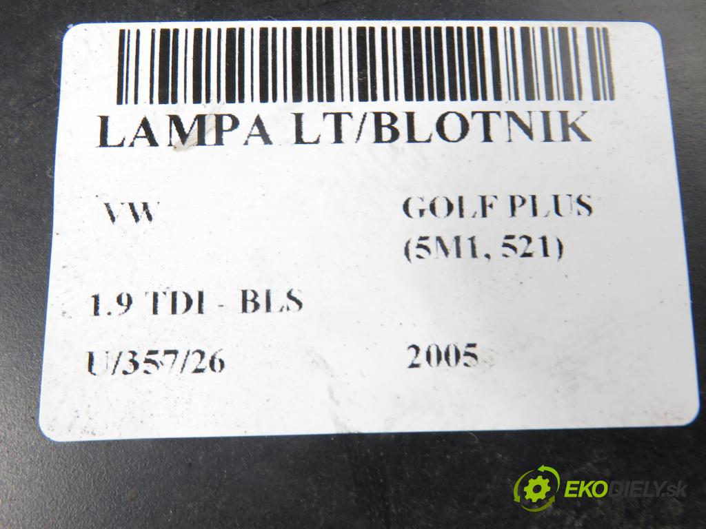 VW GOLF PLUS (5M1, 521) MINIVAN 2005 77,00 1.9 TDI - BLS 1896,00 Svetlo ľavé zadné 5M0945095M