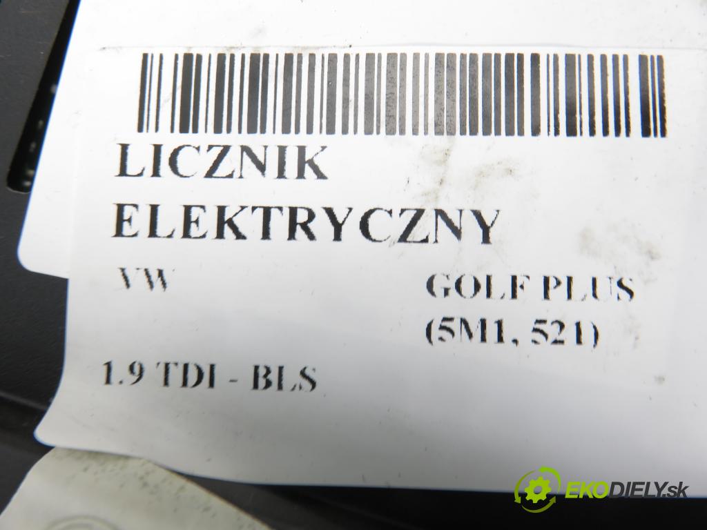 VW GOLF PLUS (5M1, 521) MINIVAN 2005 77,00 1.9 TDI - BLS 1896,00 prístrojovka elektrický 1K0920862KX