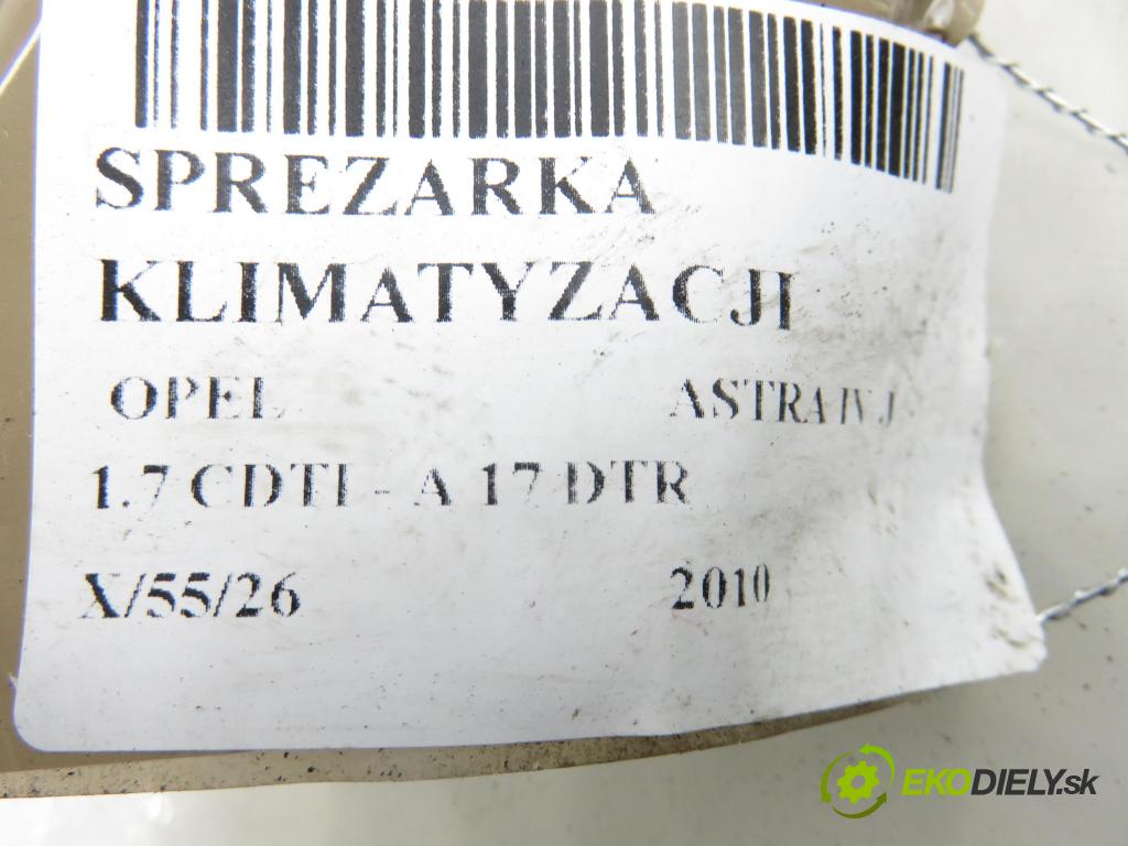 OPEL ASTRA J HB 2010 92,00 1.7 CDTI - A 17 DTR 1686,00 KOMPRESOR: klimatizace 13250606 ; 13250606ZJ2 ; 401351739 (Kompresor klimatizace)