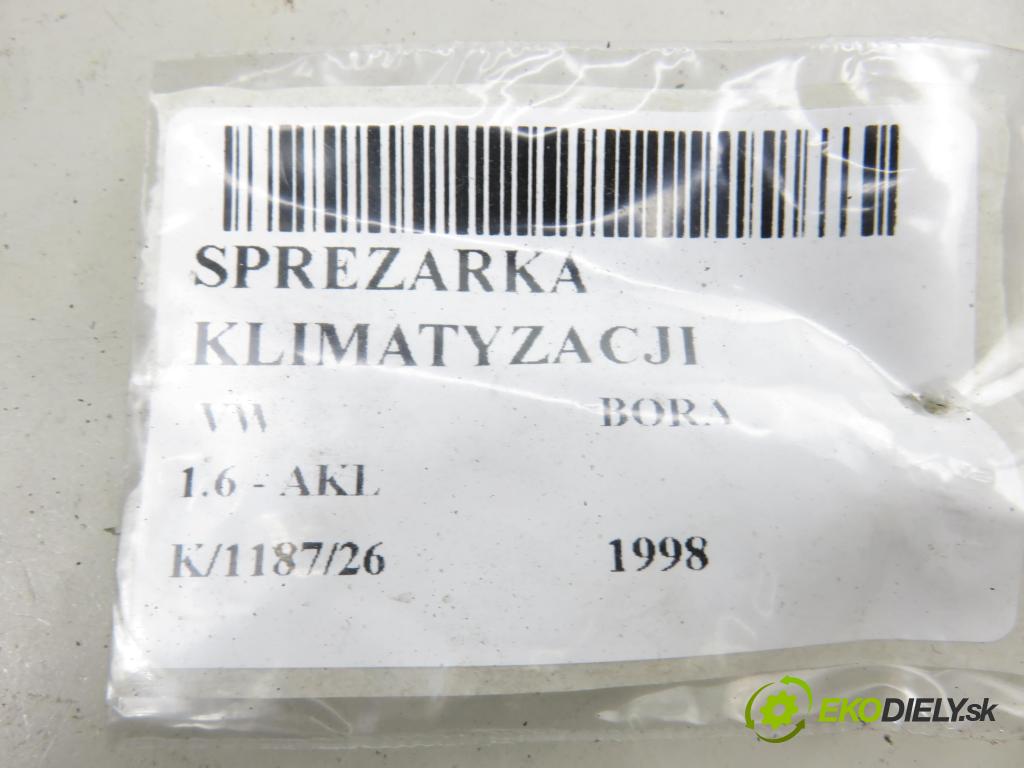 VW BORA (1J2) SEDAN 1998 74,00 1.6 - AKL 1595,00 KOMPRESOR: klimatizácie 1J0820803A (Kompresor klimatizácie)