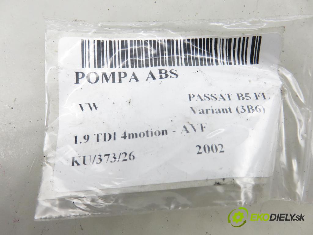 VW PASSAT B5.5 Variant (3B6) KOMBI 2002 96,00 1.9 TDI 4motion - AVF 1896,00 Pumpa ABS 0265950054 ; 4B0614517H ; 0265225121 (Pumpa ABS)