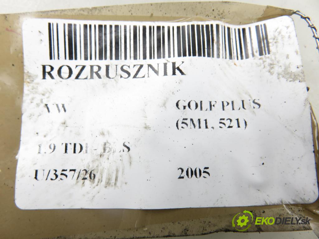 VW GOLF PLUS (5M1, 521) MINIVAN 2005 77,00 1.9 TDI - BLS 1896,00 Štartér 02Z911023H ; TS18E1 (Štartér)