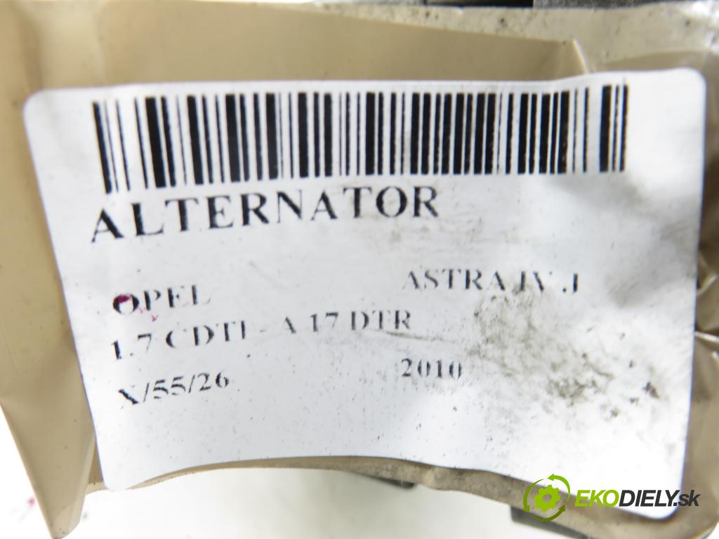 OPEL ASTRA J HB 2010 92,00 1.7 CDTI - A 17 DTR 1686,00 Alternátor 13500187 ; 13500187BT (Alternátor)