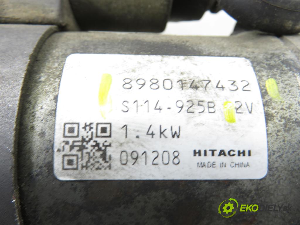 OPEL ASTRA J HB 2010 92,00 1.7 CDTI - A 17 DTR 1686,00 startér 8980147432 ; S114925B (Startér)