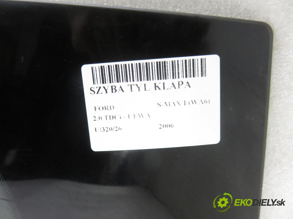 FORD S-MAX (WA6) MINIVAN 2006 103,00 2.0 TDCi - UFWA 1997,00 okno ZADNÍ: kapota