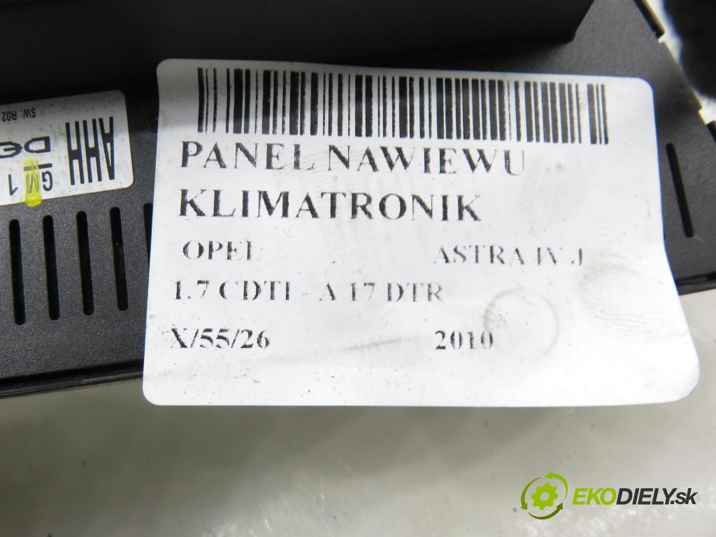 OPEL ASTRA J HB 2010 92,00 1.7 CDTI - A 17 DTR 1686,00 Panel topení KLIMATRONIK 13337697