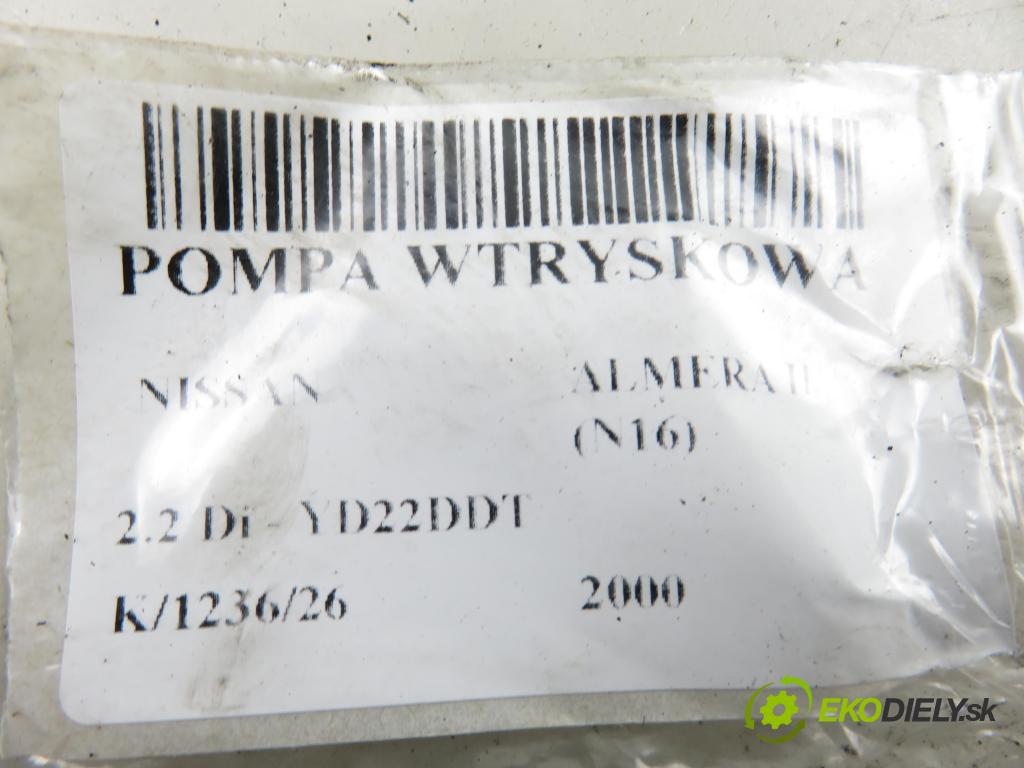 NISSAN ALMERA II Hatchback (N16) HB 2000 81,00 2.2 Di - YD22DDT 2184,00 Pumpa vstrekovacia 0470504012 ; 167005M321 (Vstrekovacie čerpadlo)