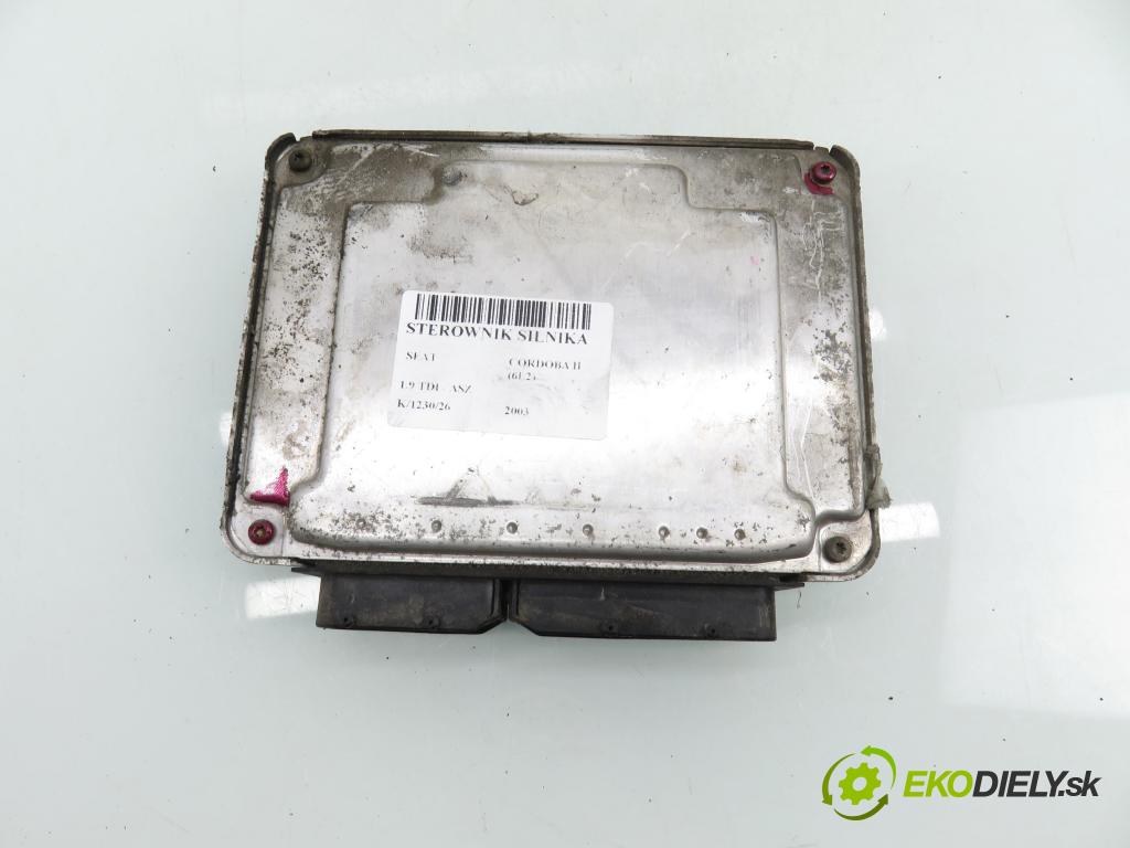 SEAT CORDOBA (6L2) SEDAN 2003 96,00 1.9 TDI - ASZ 1896,00 řídící jednotka motora 038906019DQ ; 0281010891