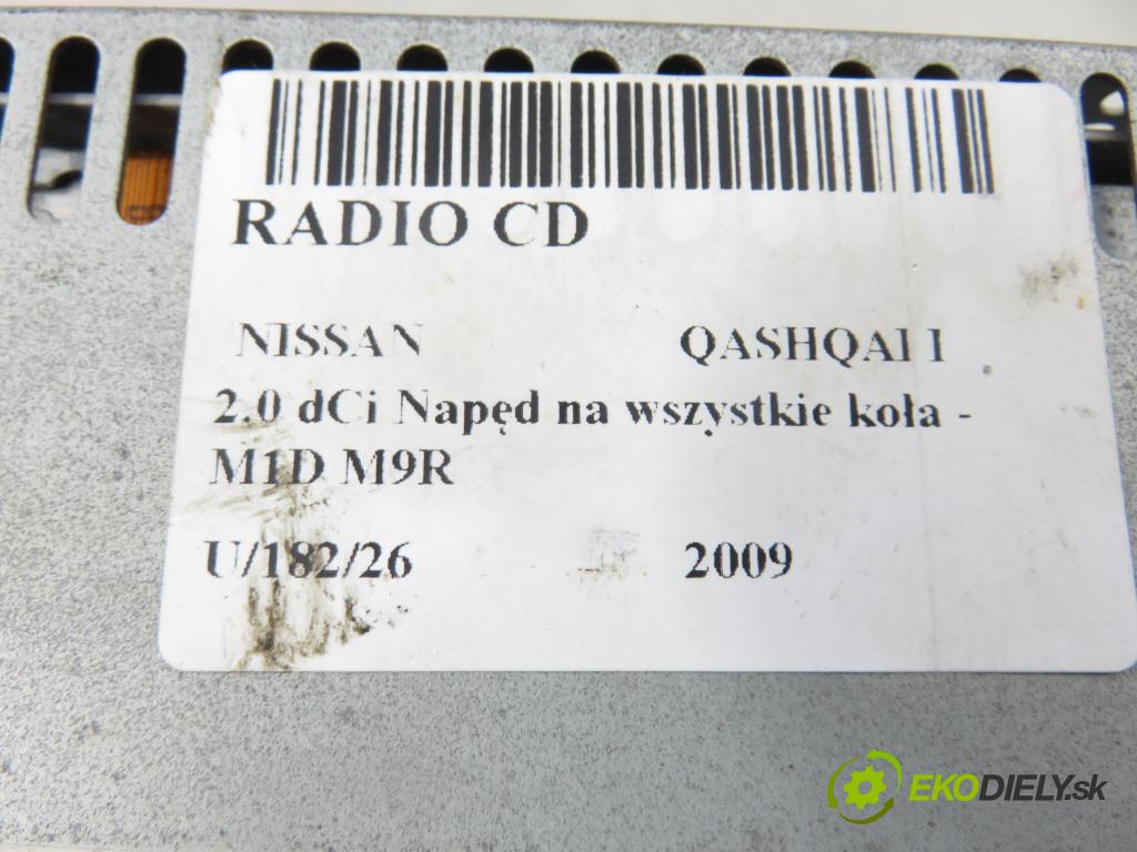 NISSAN QASHQAI / QASHQAI +2 I (J10, JJ10) SUV 2009 110,00 2.0 dCi AWD 150 - M1D M9R 1994,00 RADIO CD 28185JG45A