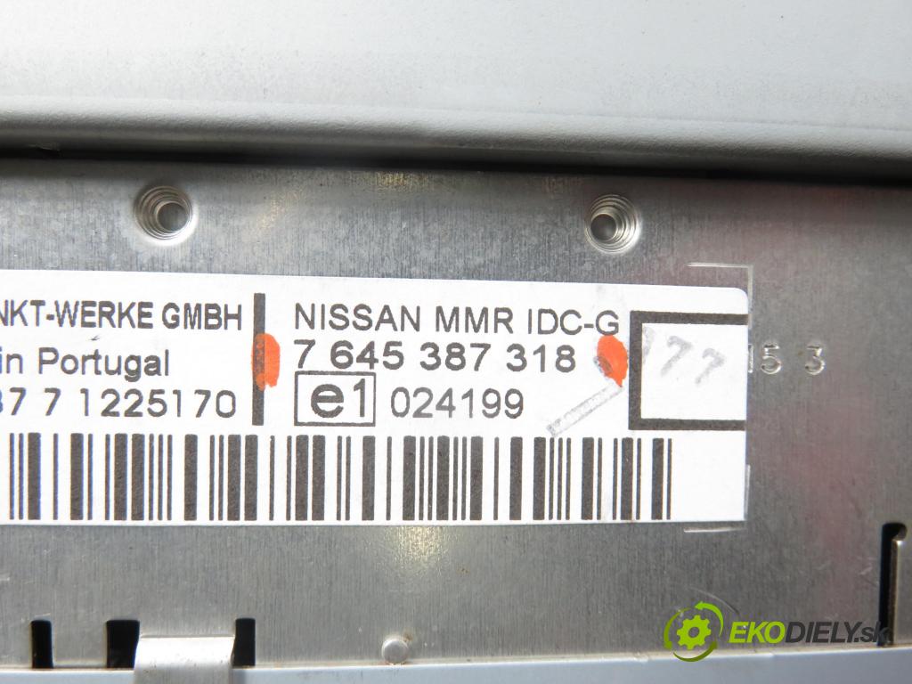 NISSAN NOTE (E11, NE11) HB 2007 63,00 1.5 dCi - K9K 276 1461,00 RADIO CD 7645387318