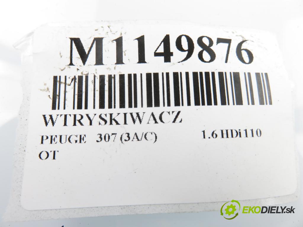 PEUGEOT 307 (3A/C) HB 2007 80,00 1.6 HDi 110 1560,00 vstrekovač 0445110188 (Vstrekovač paliva)