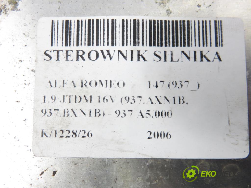 ALFA ROMEO 147 (937_) HB 2006 110,00 1.9 JTDM 16V (937.AXN1B, 937.BXN1B) - 937 A5.000 1910,00 řídící jednotka motora 0281012966 ; 55205067