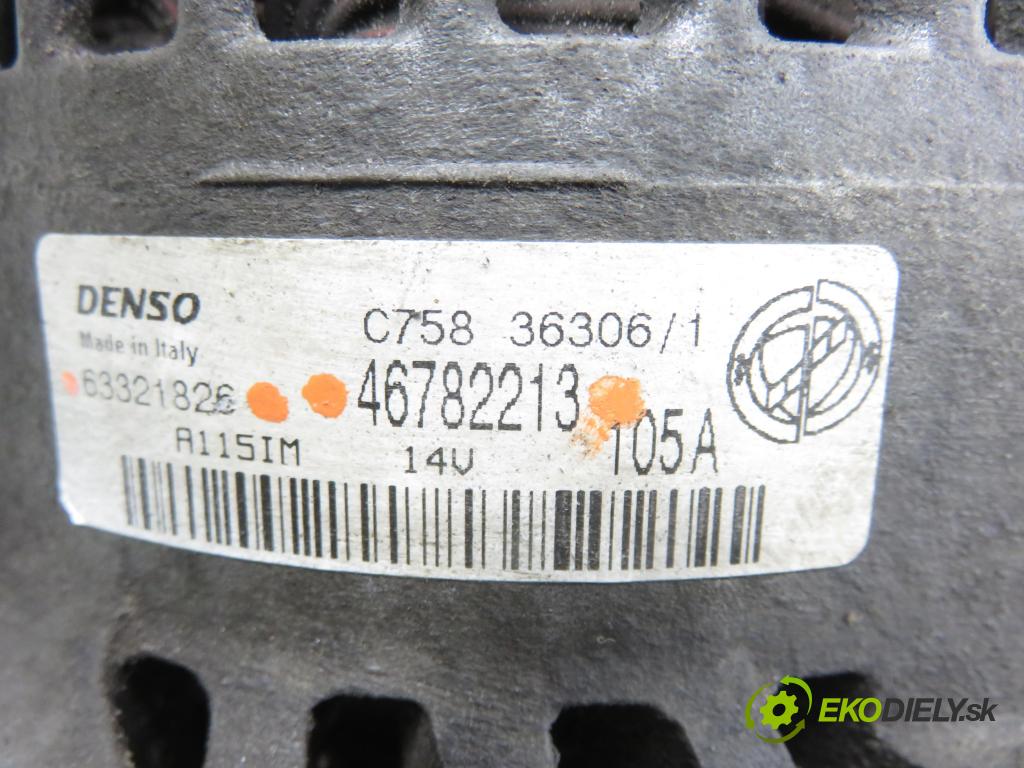 ALFA ROMEO 147 (937_) HB 2006 110,00 1.9 JTDM 16V (937.AXN1B, 937.BXN1B) - 937 A5.000 1910,00 Alternátor 46782213 ; 63321826 (Alternátor)