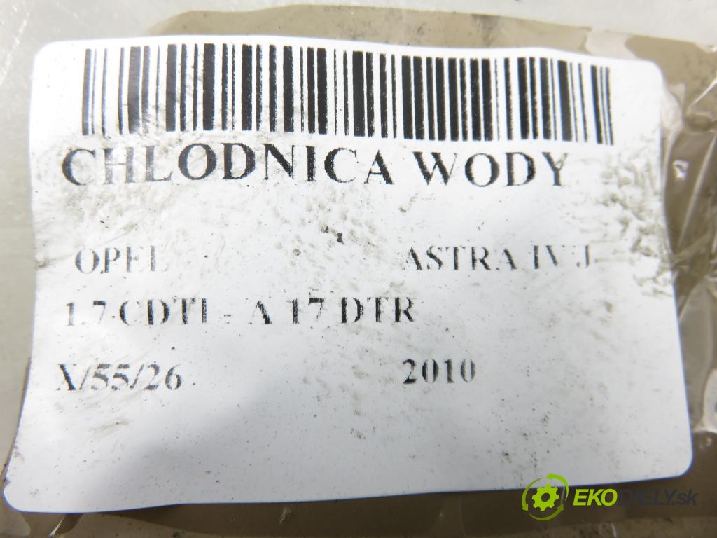 OPEL ASTRA J HB 2010 92,00 1.7 CDTI - A 17 DTR 1686,00 chladič vody 13267655