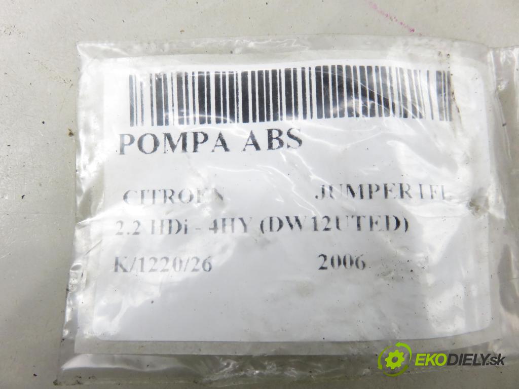 CITROEN JUMPER Skrzynia (244) FURGON 2006 74,00 2.2 HDi - 4HY (DW12UTED) 2179,00 Pumpa ABS 0273004957 ; 51726121 ; 0265020694 (Pumpa ABS)