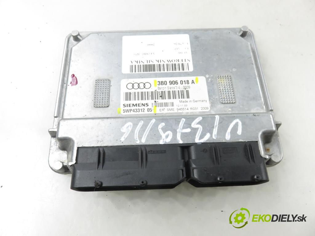 AUDI A4 (8D2, B5) SEDAN 2000 74,00 1.6 - AHL 1595,00 Riadiaca jednotka Motor 5WP4331205 ; 3B0906018A