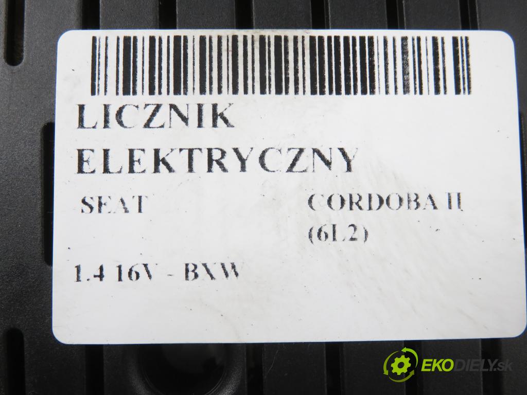 SEAT CORDOBA (6L2) SEDAN 2007 63,00 1.4 16V - BXW 1390,00 prístrojovka elektrický 6L0920823