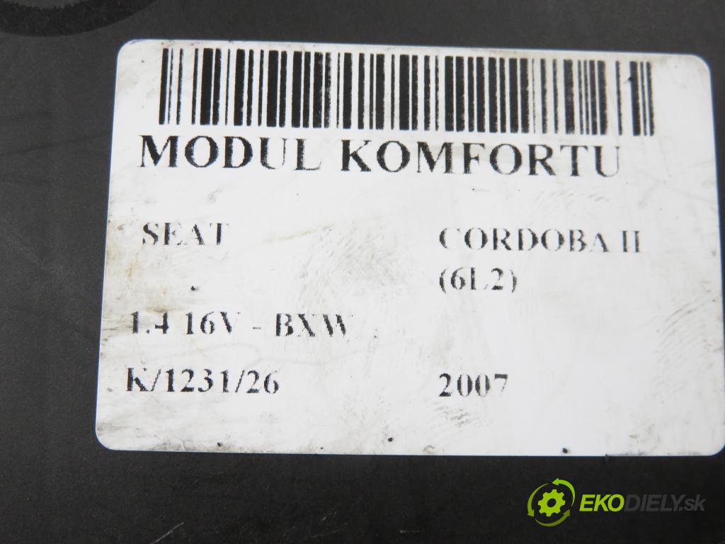 SEAT CORDOBA (6L2) SEDAN 2007 63,00 1.4 16V - BXW 1390,00 MODUL komfortu 6Q293749F ; 5WK48218